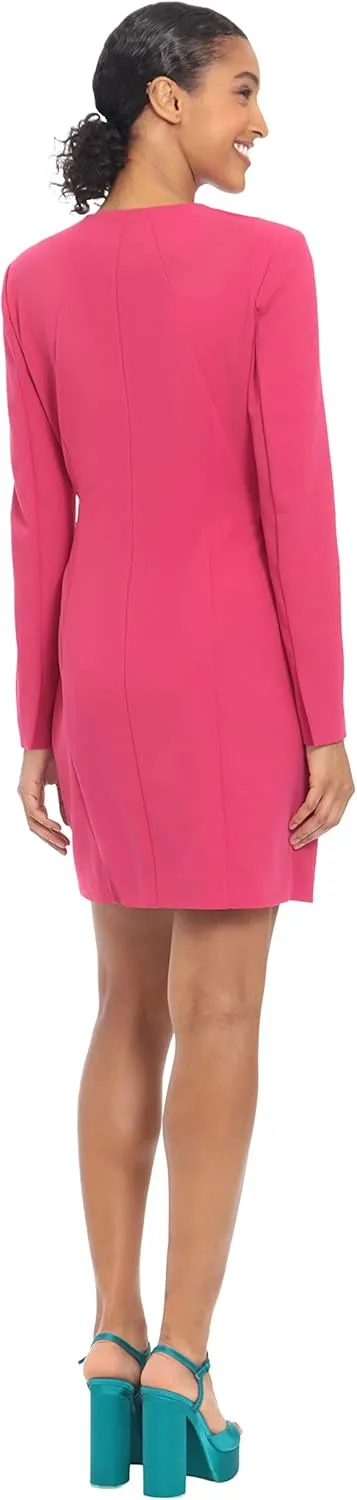 Donna Morgan Women's Mini Tuxedo Wrap Dress