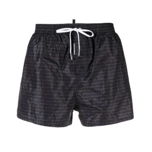 DSquared2 Logo Print Swim Shorts