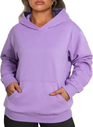 Eytino Plus Size Sweatshirt for Women Casual Long Sleeve Pullover Hooded Tops with Pockets Fall Outfits Clothes(1X-5X)