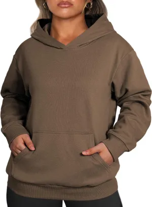 Eytino Plus Size Sweatshirt for Women Casual Long Sleeve Pullover Hooded Tops with Pockets Fall Outfits Clothes(1X-5X)