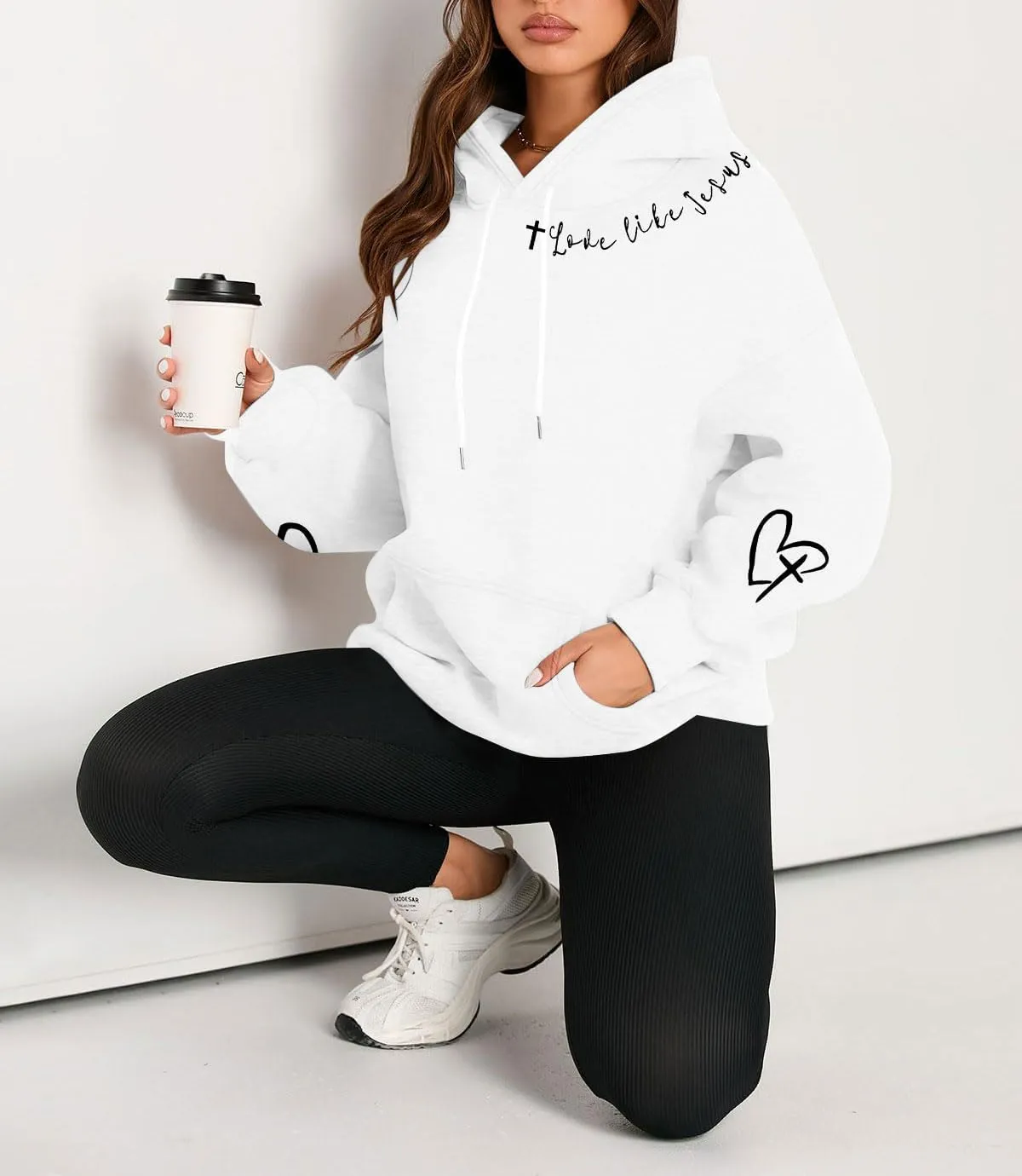 FAYALEQ Christian Sweatshirt For Women God Is Good Hoodies Faith Pullover Bible Verse Long Sleeve Tops