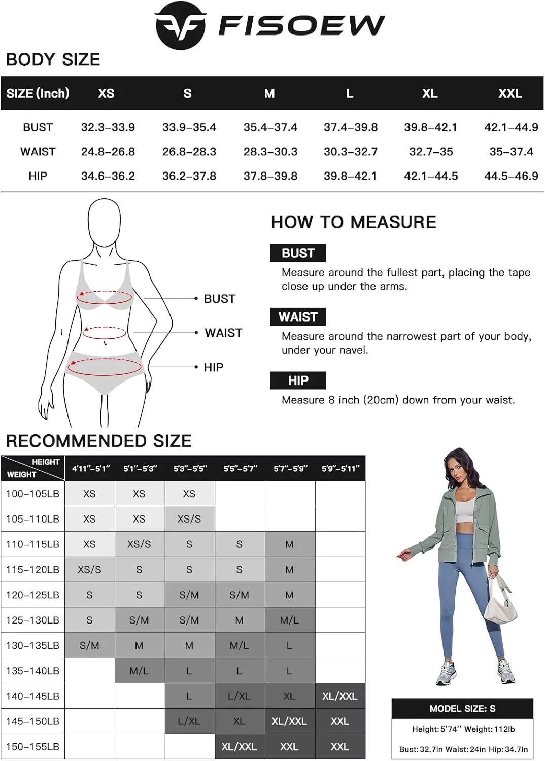 Fisoew Women's Zip up Sweatshirt Collared Neck Long Sleeve Loose Casual Lightweight Jacket with Pockets