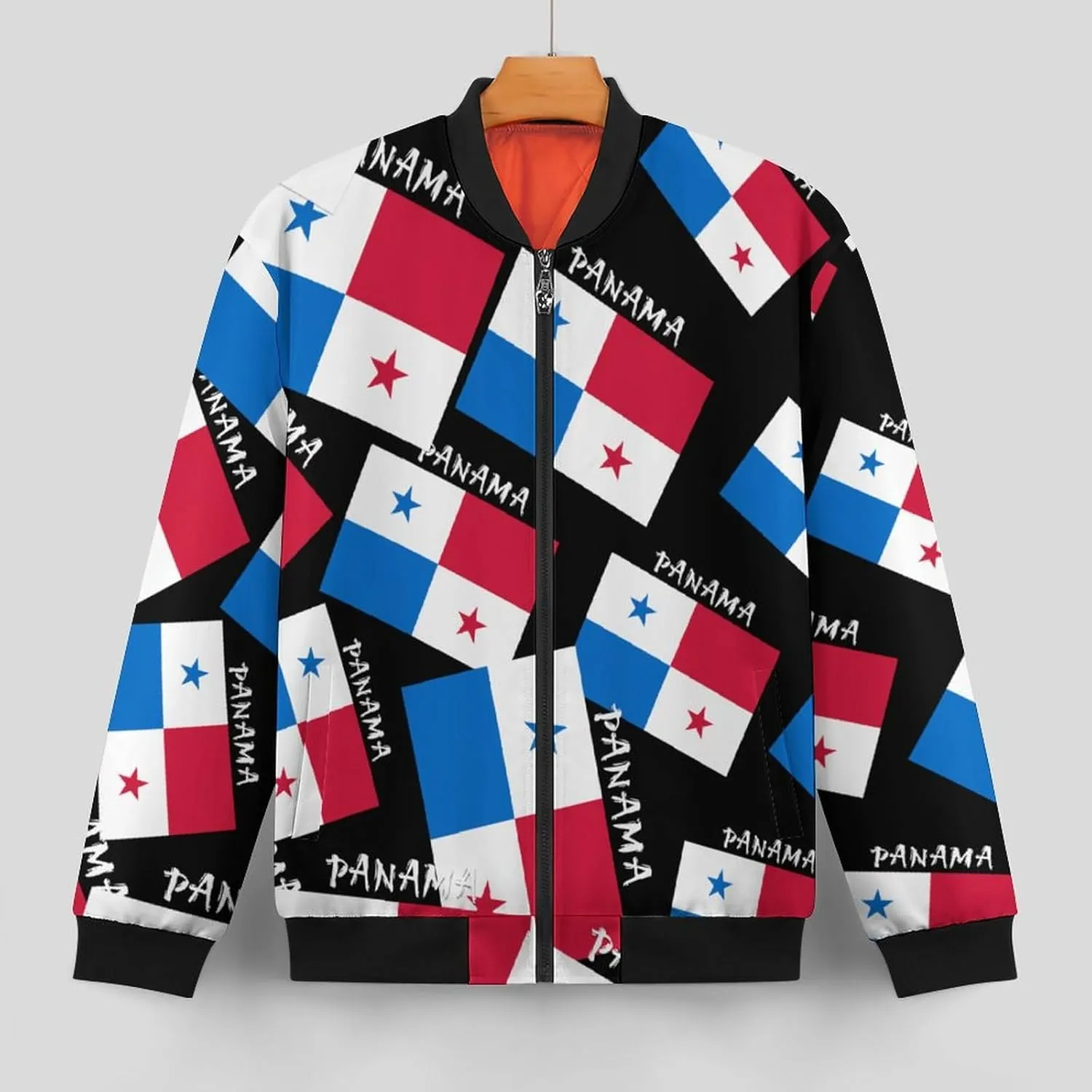 Flag of Panama Men's Bomber Jacket Lightweight Windbreaker Fashion Spring Fall Coats Casual Jackets for Men