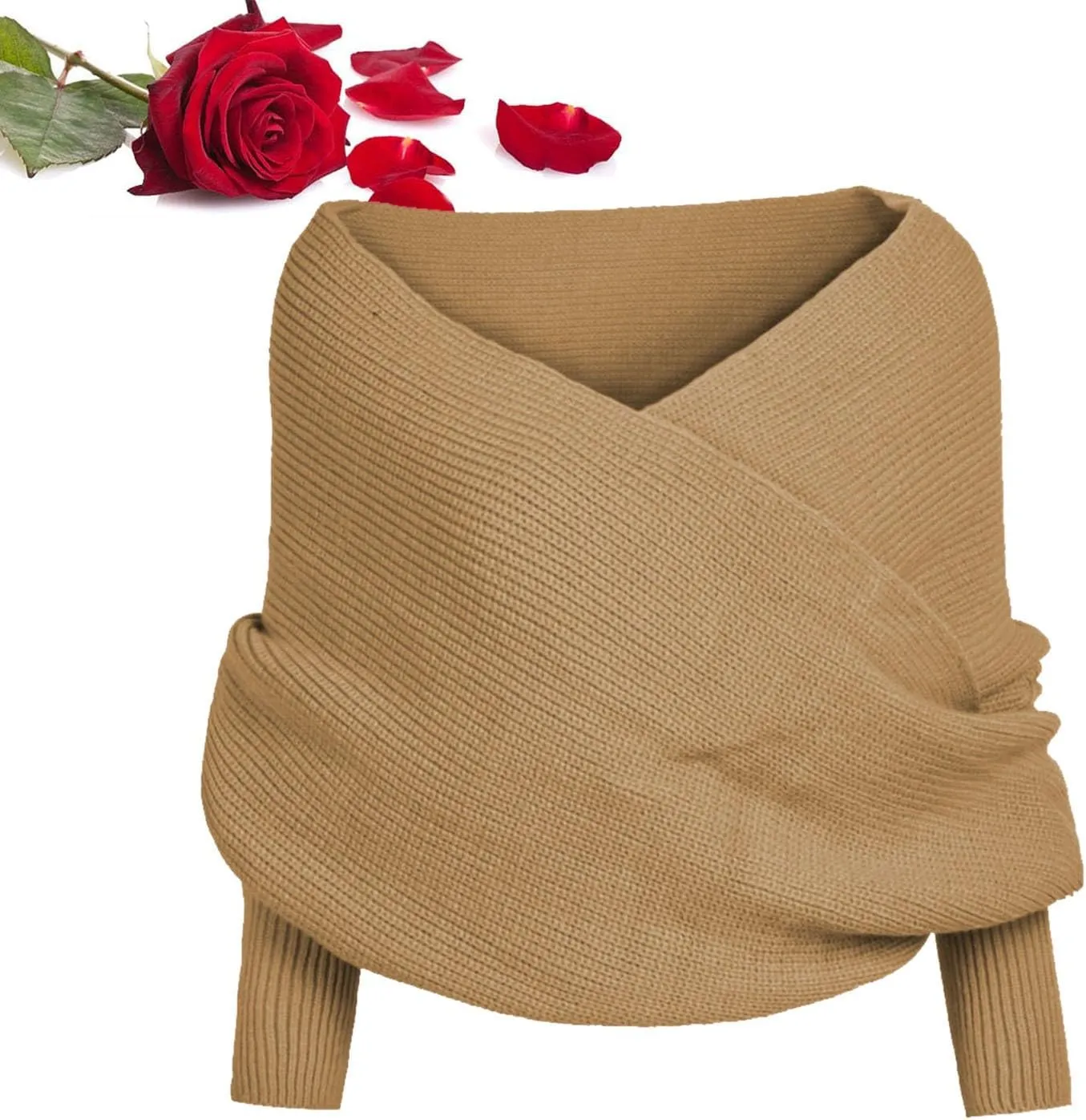 Fleece Wrap Shawl with Sleeves Keeps Arm Shoulders Warm in Cold Winter Season Black Shawl for Evening Dresses