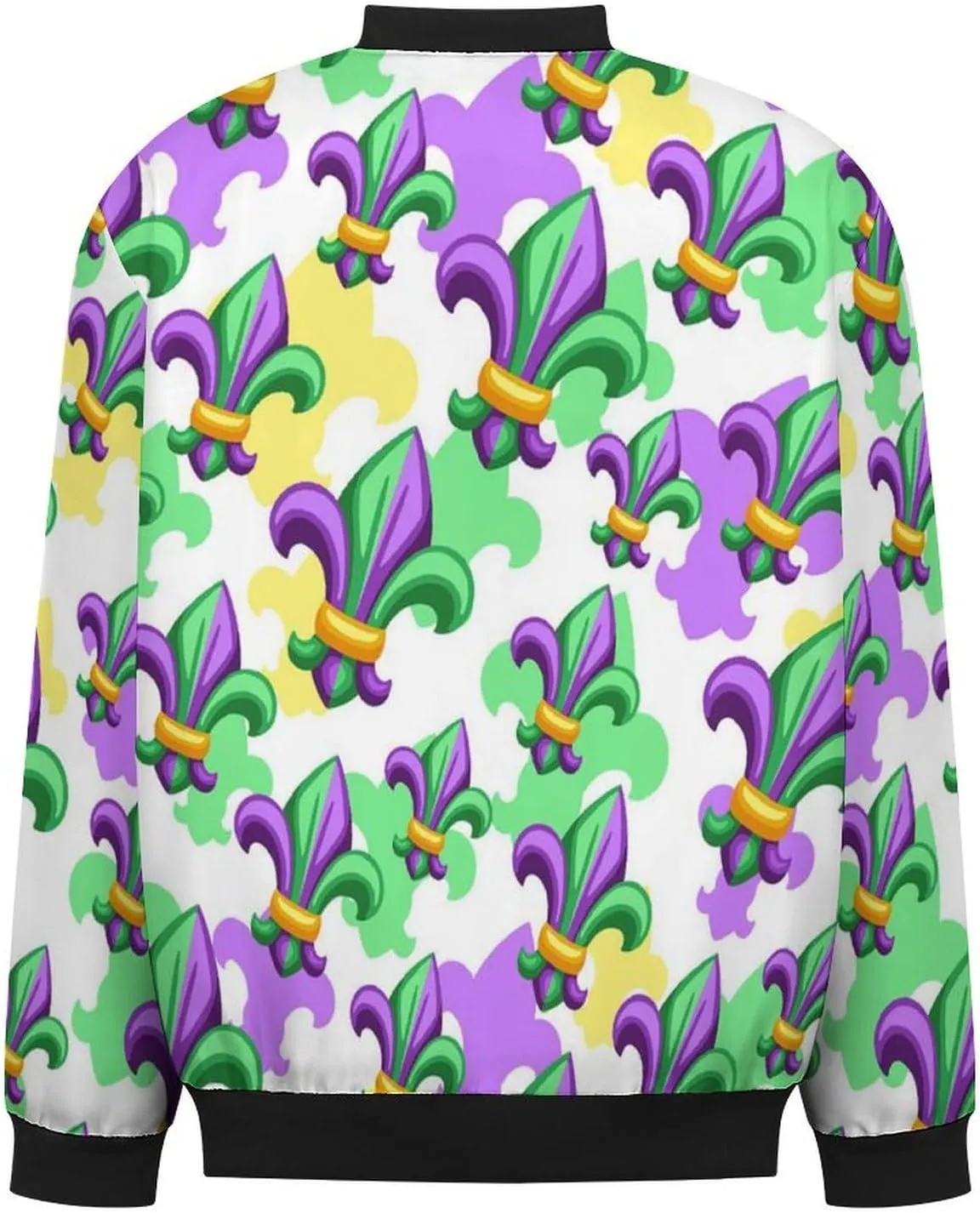 Fleur De Lis Men's Bomber Jacket Lightweight Windbreaker Fashion Spring Fall Coats Casual Jackets for Men