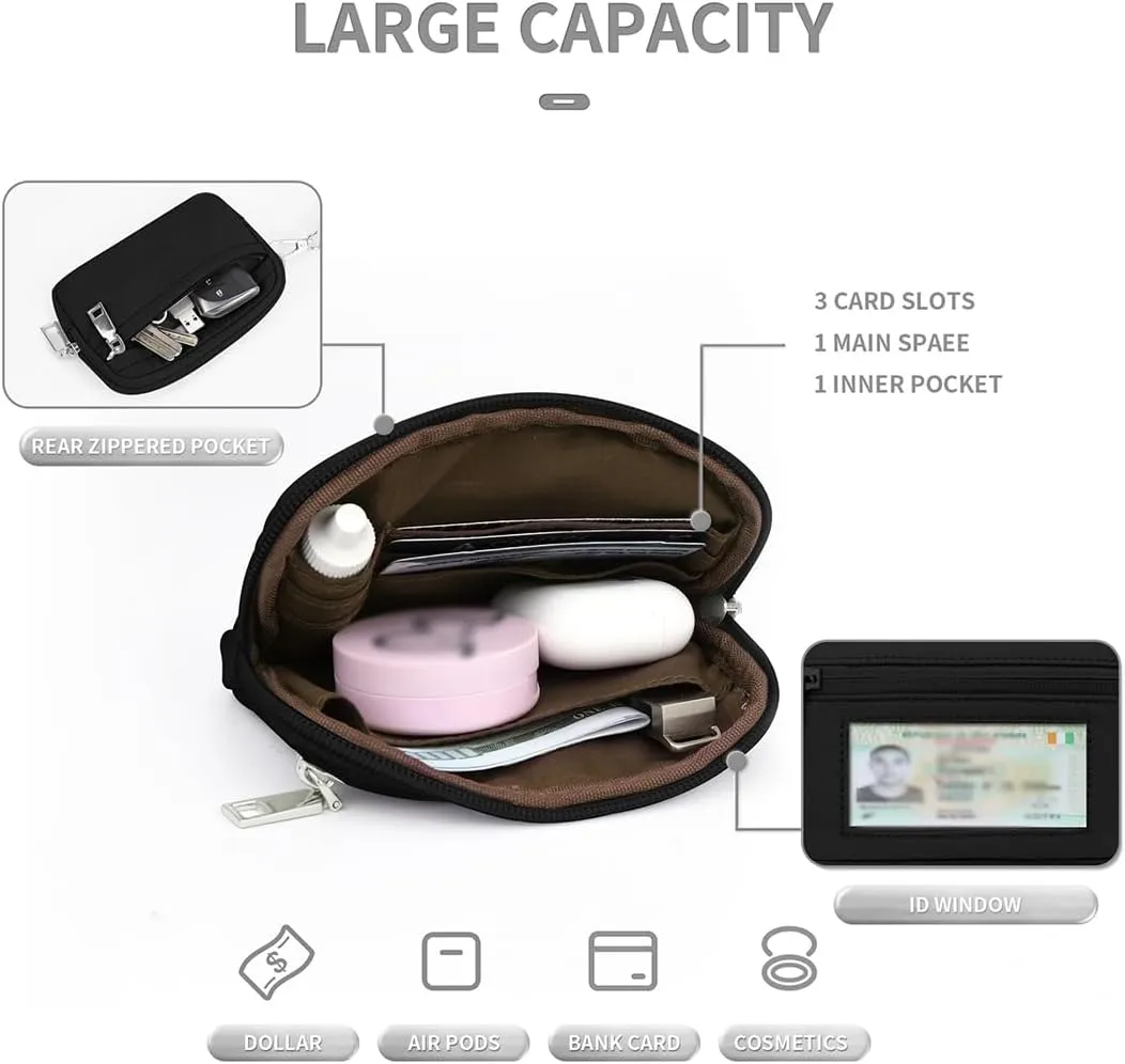 Flexcarry,Cozy Loft Stylish Compact Wallet,Portable Women's Wristlet Handbags Id Card Holder Wallet Zipper Wallet