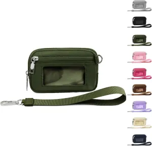 Flexcarry,Cozy Loft Stylish Compact Wallet,Portable Women's Wristlet Handbags Id Card Holder Wallet Zipper Wallet