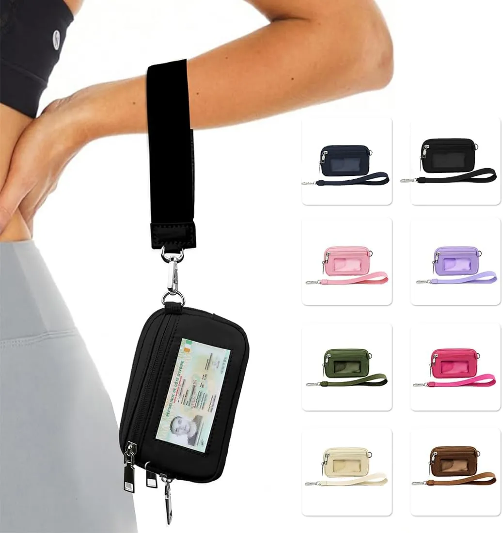 Flexcarry,Cozy Loft Stylish Compact Wallet,Portable Women's Wristlet Handbags Id Card Holder Wallet Zipper Wallet