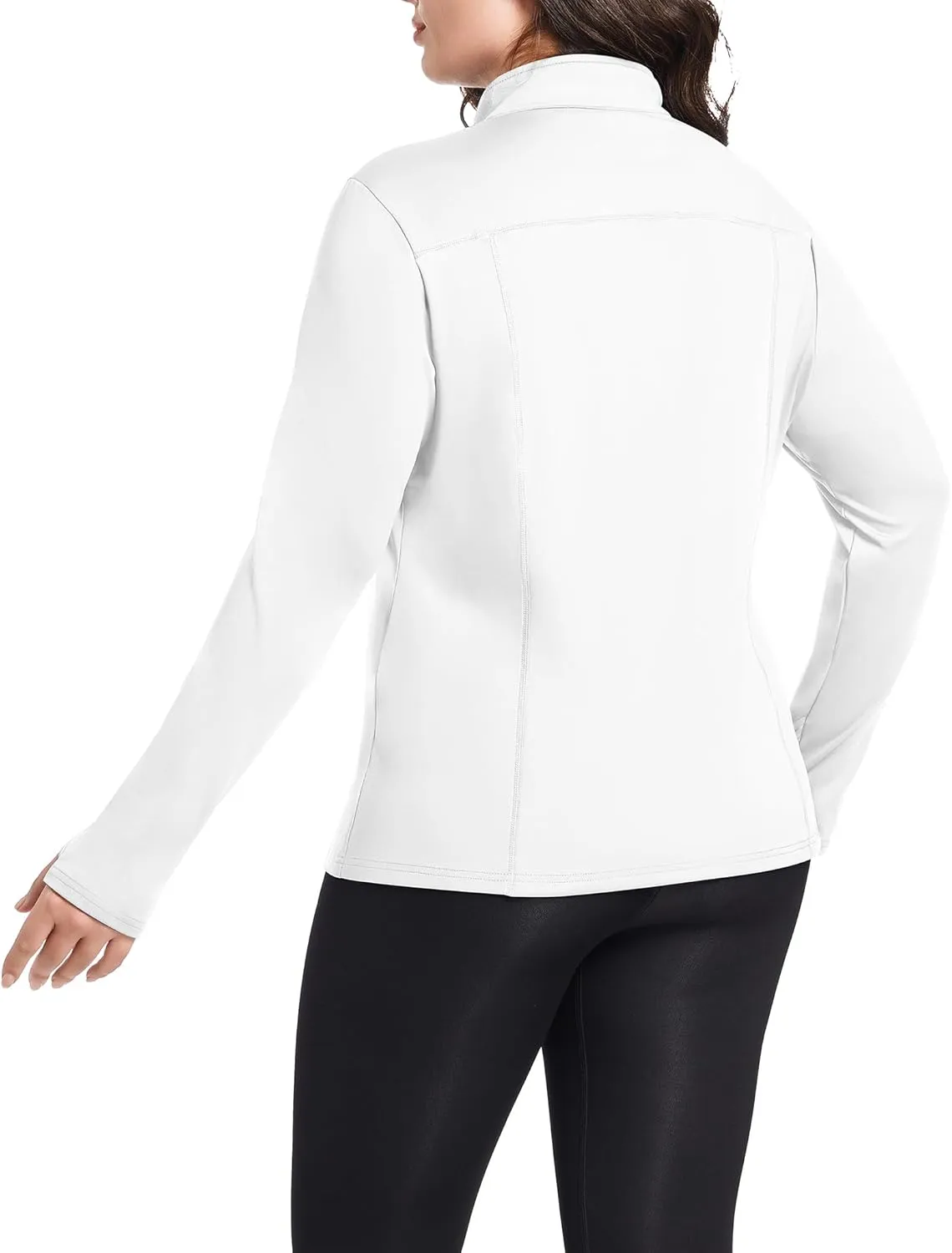 FOREYOND Plus Size Jackets for Women Athletic Workout Running Jacket Full Zip up Lightweight Yoga Tops with Thumb Holes