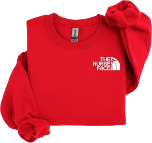 Funny Graphic Sweatshirt for Men, Women, Unisex - The Nurse Face Medical Design - Standard Fit Cozy Pullover