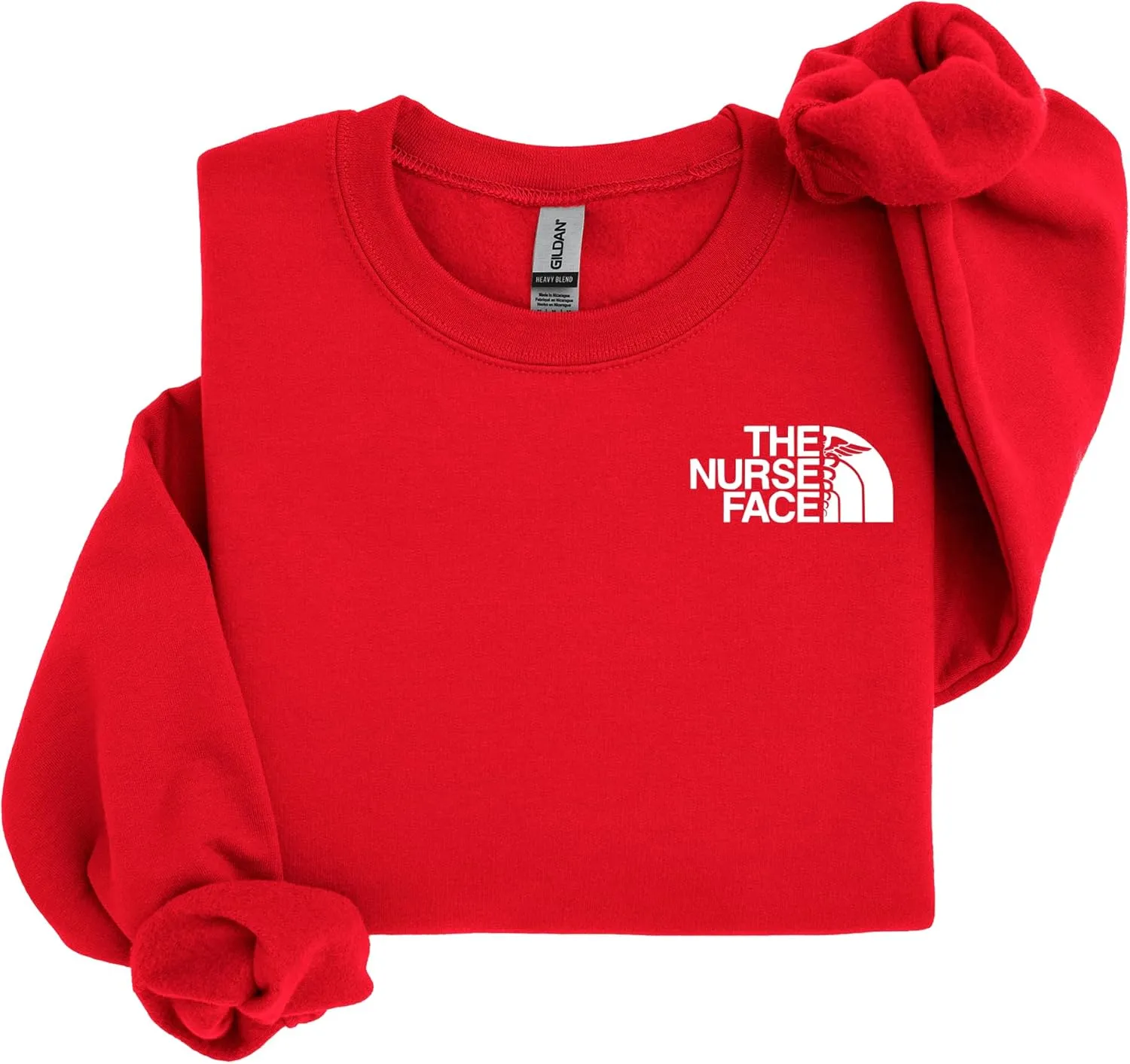 Funny Graphic Sweatshirt for Men, Women, Unisex - The Nurse Face Medical Design - Standard Fit Cozy Pullover