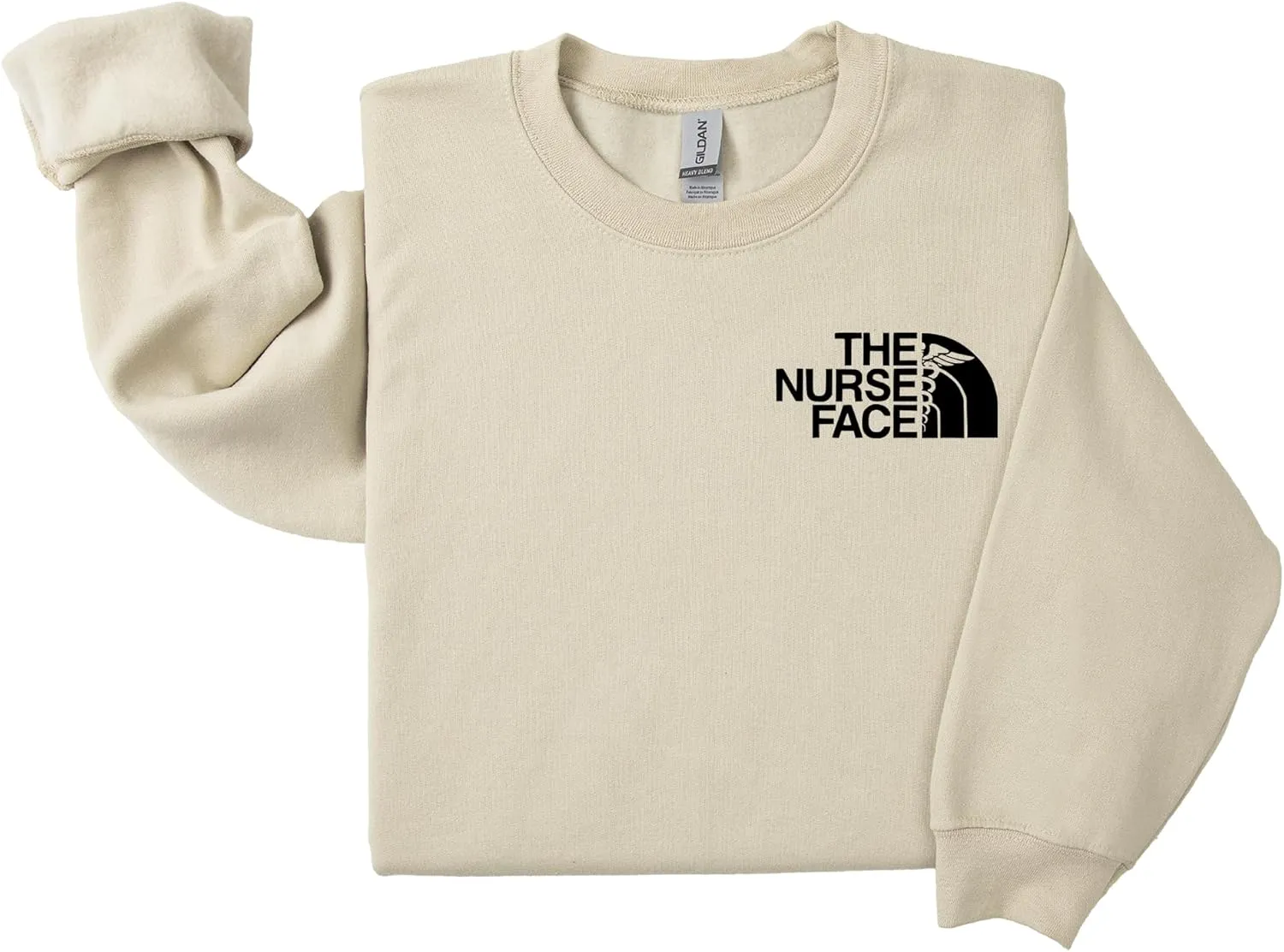 Funny Graphic Sweatshirt for Men, Women, Unisex - The Nurse Face Medical Design - Standard Fit Cozy Pullover