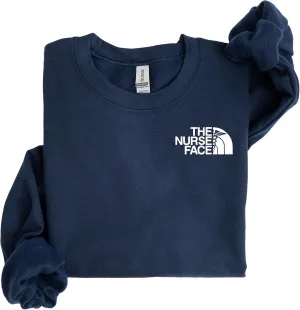 Funny Graphic Sweatshirt for Men, Women, Unisex - The Nurse Face Medical Design - Standard Fit Cozy Pullover
