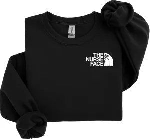 Funny Graphic Sweatshirt for Men, Women, Unisex - The Nurse Face Medical Design - Standard Fit Cozy Pullover
