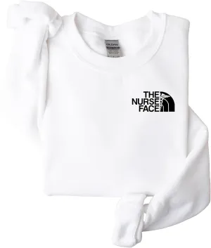Funny Graphic Sweatshirt for Men, Women, Unisex - The Nurse Face Medical Design - Standard Fit Cozy Pullover