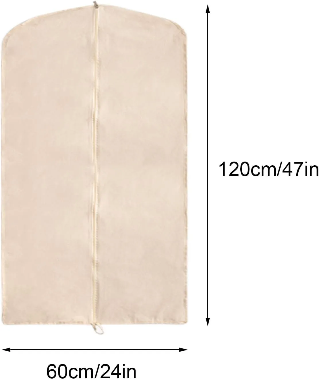 Garment Bags for Hanging Clothes, Clothe Cover, Made of Cotton with Woven Handle can be Used for Hanging or Folding for Travel(60x120cm x47in)