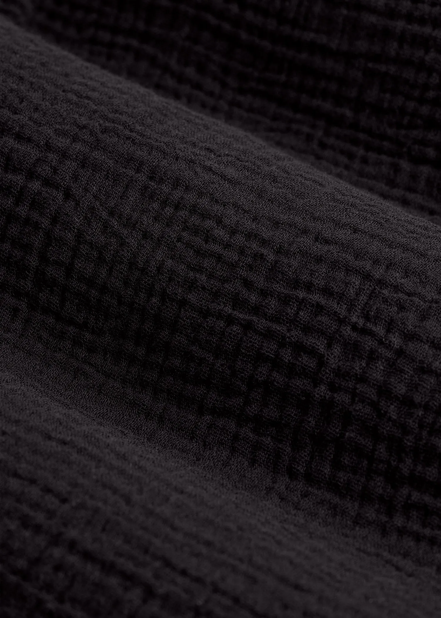 Gauze Shirt Dress for Tall Women in Black