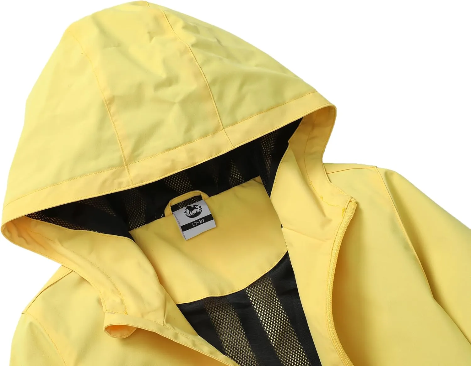 Girls Outdoor Lightweight Rain Jacket Kids Waterproof Breathable Mesh Lined Raincoat