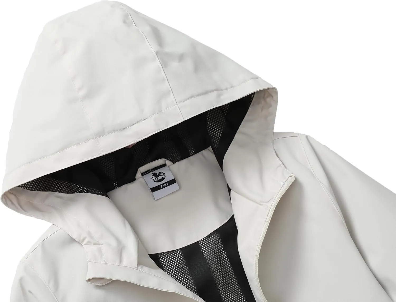 Girls Outdoor Lightweight Rain Jacket Kids Waterproof Breathable Mesh Lined Raincoat