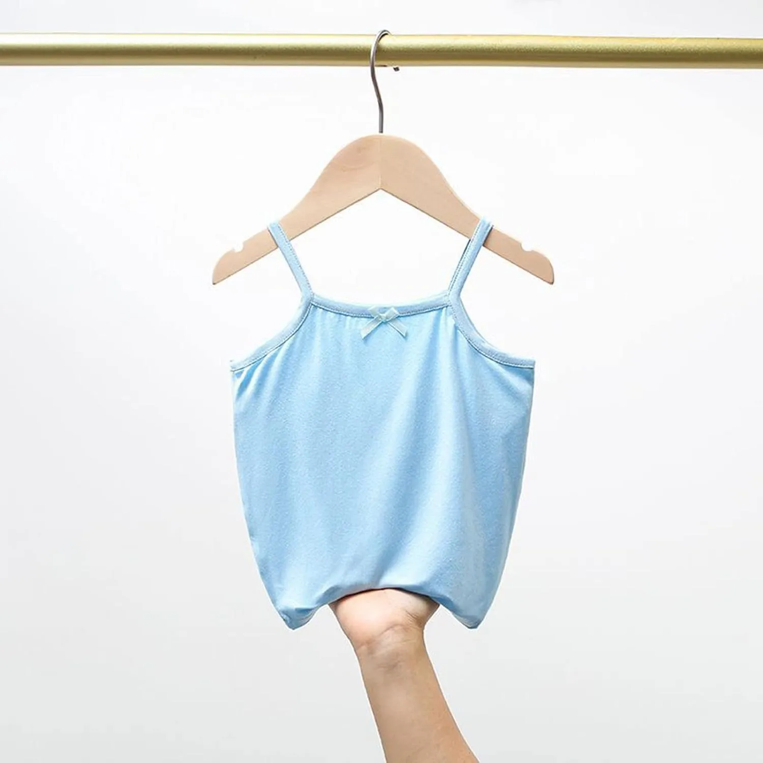 Girls Soild Basic Camisole Top Spaghetti Strap Basic Crew Neck Y Back Toddler Kids Sports Dance Tank Top