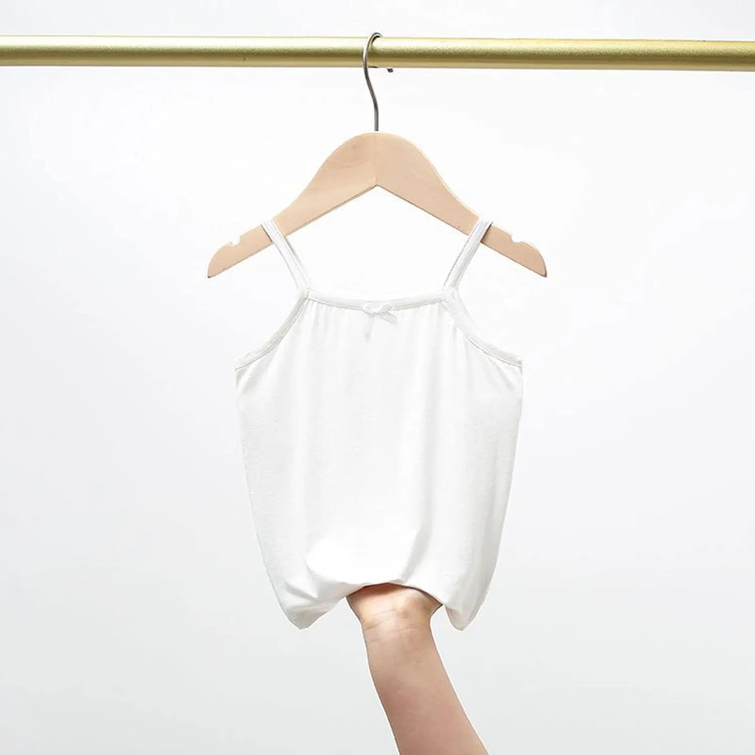 Girls Soild Basic Camisole Top Spaghetti Strap Basic Crew Neck Y Back Toddler Kids Sports Dance Tank Top