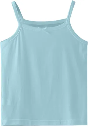 Girls Soild Basic Camisole Top Spaghetti Strap Basic Crew Neck Y Back Toddler Kids Sports Dance Tank Top