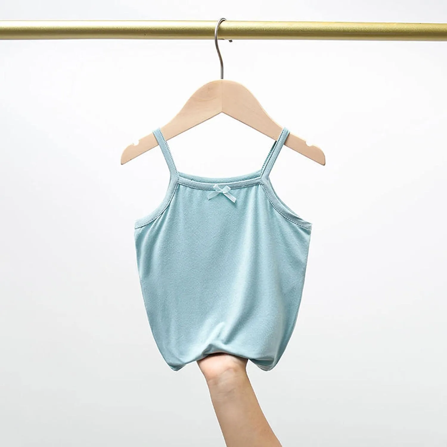 Girls Soild Basic Camisole Top Spaghetti Strap Basic Crew Neck Y Back Toddler Kids Sports Dance Tank Top