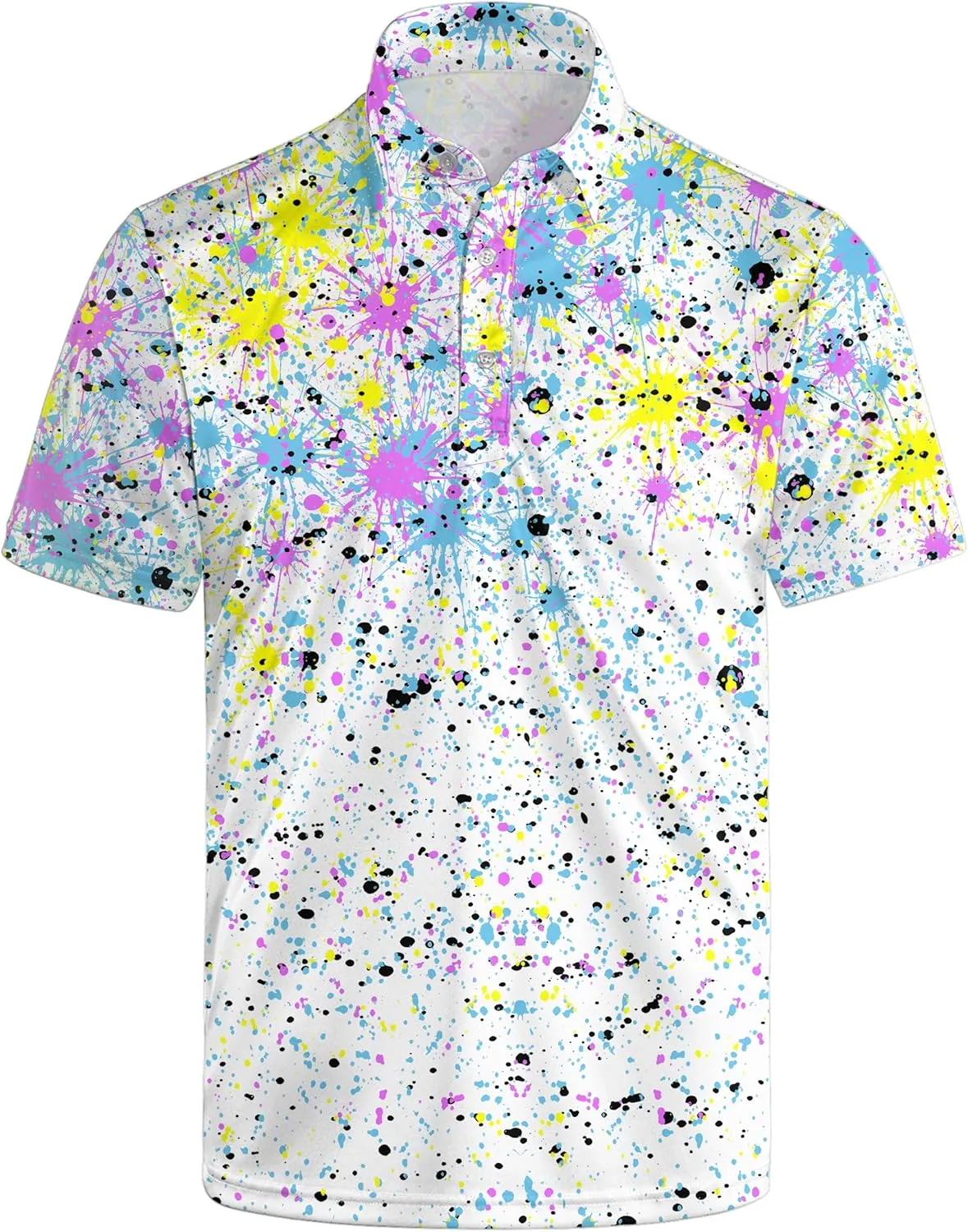 Golf Polo Shirts for Men Moisture Wicking Quick Dry Mens Golf Shirts 4-Way Stretch Funny Polo Short Sleeve