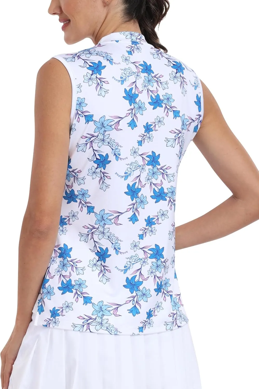 Golf Polo Shirts for Women Slim Fit Woman Sleeveless Sports Shirts Quick Dry Athletic Tank Tops for Tennis Work