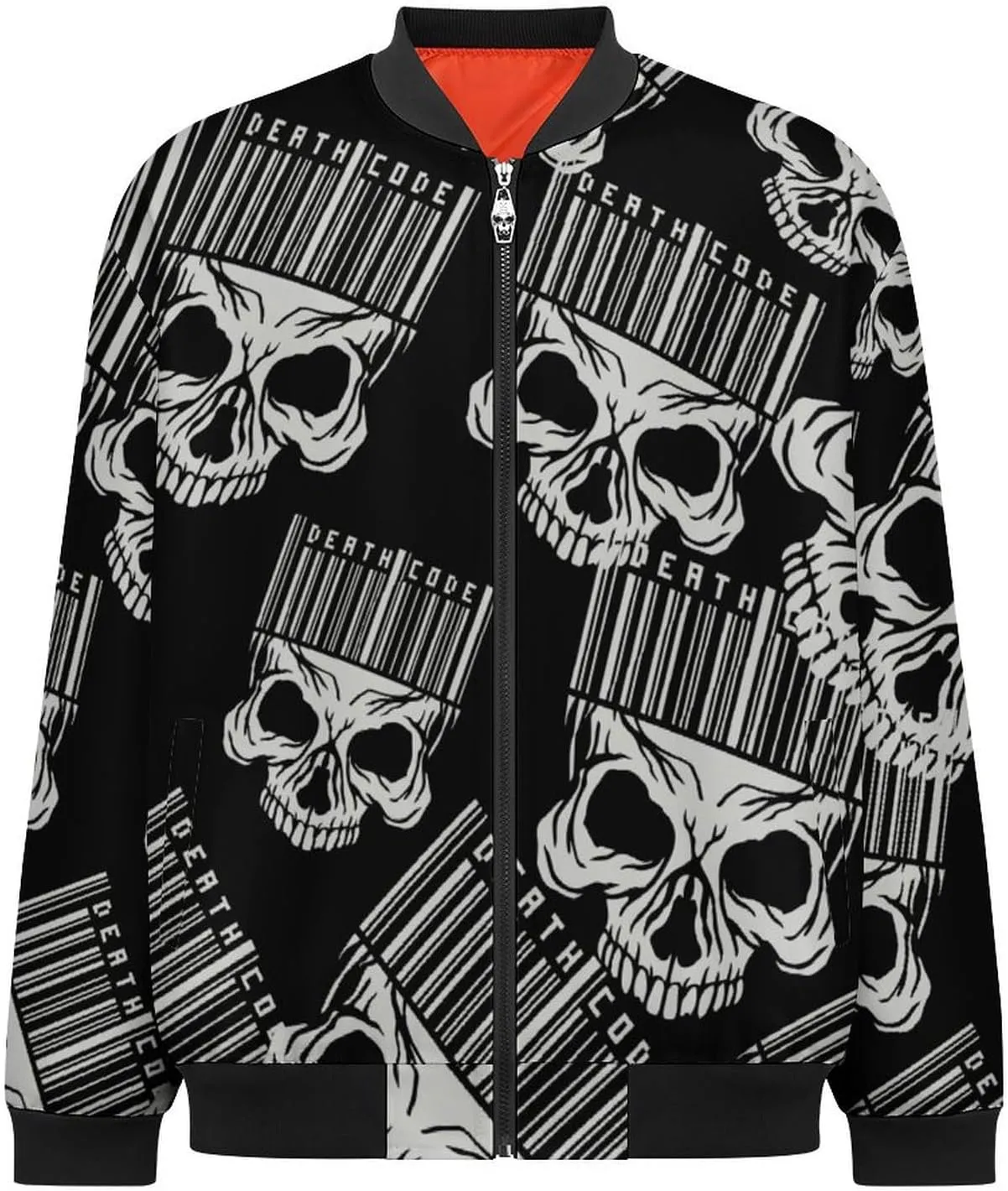 Gothic Sign with Skull Men's Bomber Jacket Lightweight Windbreaker Fashion Spring Fall Coats Casual Jackets for Men