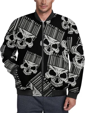 Gothic Sign with Skull Men's Bomber Jacket Lightweight Windbreaker Fashion Spring Fall Coats Casual Jackets for Men