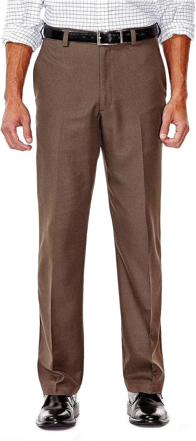 Haggar Men's Cool 18 Heather Solid Pant