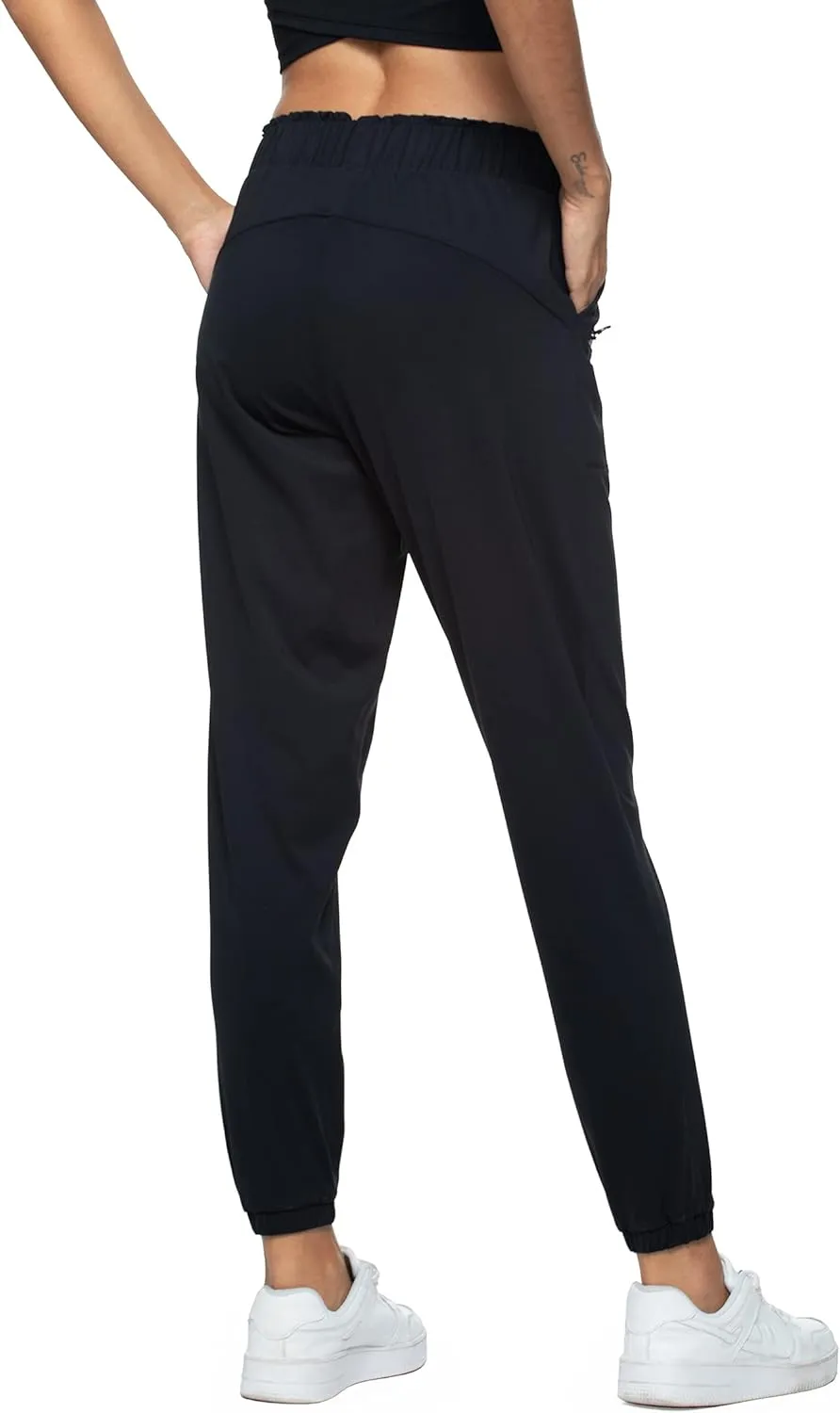 Haowind Joggers for Women with Pockets Elastic Waist Workout Sport Gym Pants Comfy Lounge Yoga Running Pants