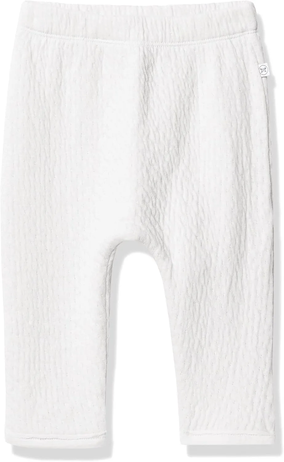 HonestBaby Matelasse Harem Pants Cozy Roomy Fit Pull on Bottoms 100% Organic Cotton for Infant Baby Boys, Girls, Unisex