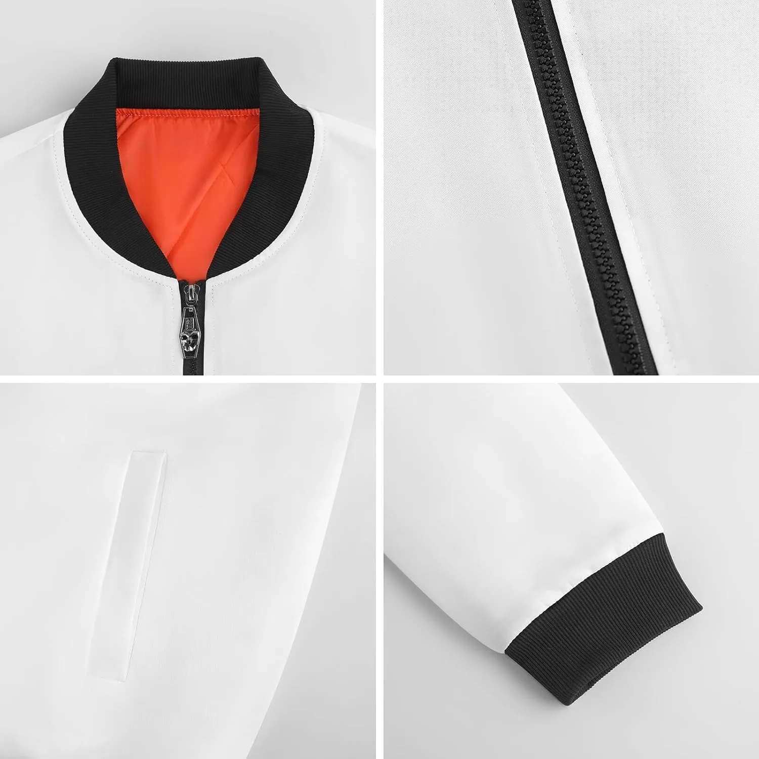 I Love Hockey Men's Bomber Jacket Lightweight Windbreaker Fashion Spring Fall Coats Casual Jackets for Men