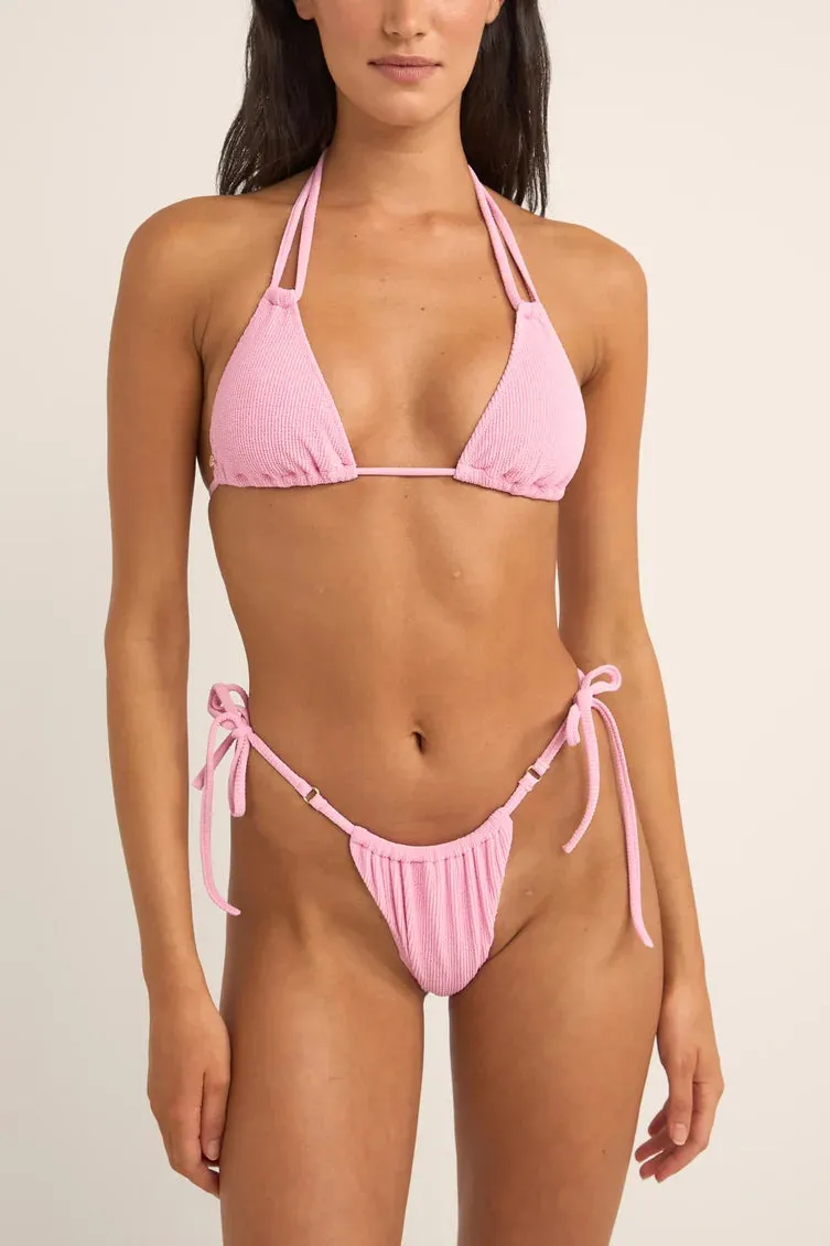 Isla Rib Tie Itsy Pant- Pink