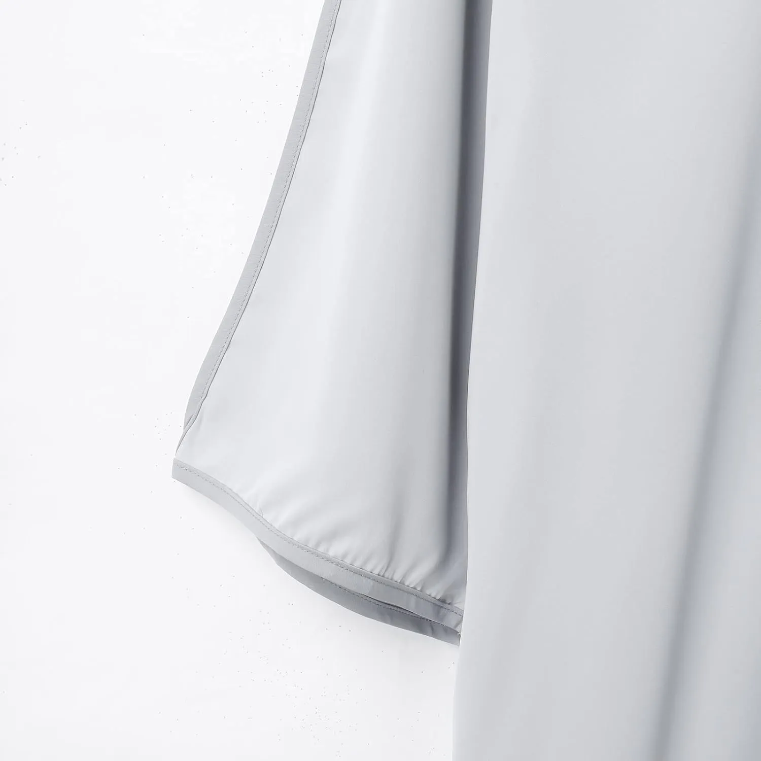 Jalabiya Men Long Sleeve V Neck Muslim Robe Kaftan Thobe with Pockets