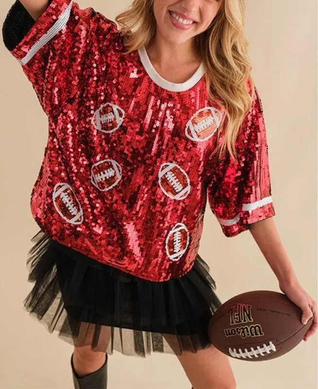 Juakoso Sequin Christmas Sweatshirts for Women Santa Nutcracker Oversized Sweater Shirts Long Sleeve Pullover Hoodies