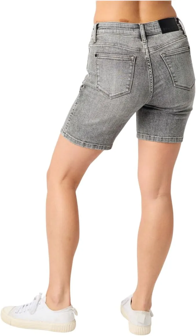 Judy Blue Washed Gray Denim Shorts