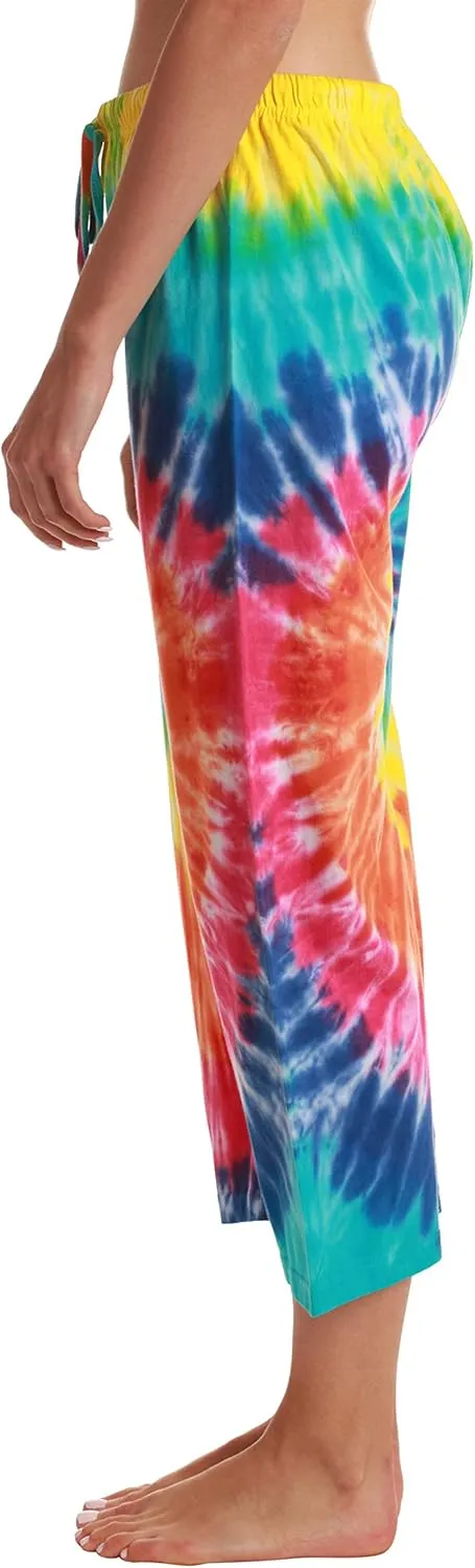 Just Love Women Tie Dye Pajama Capri Pants