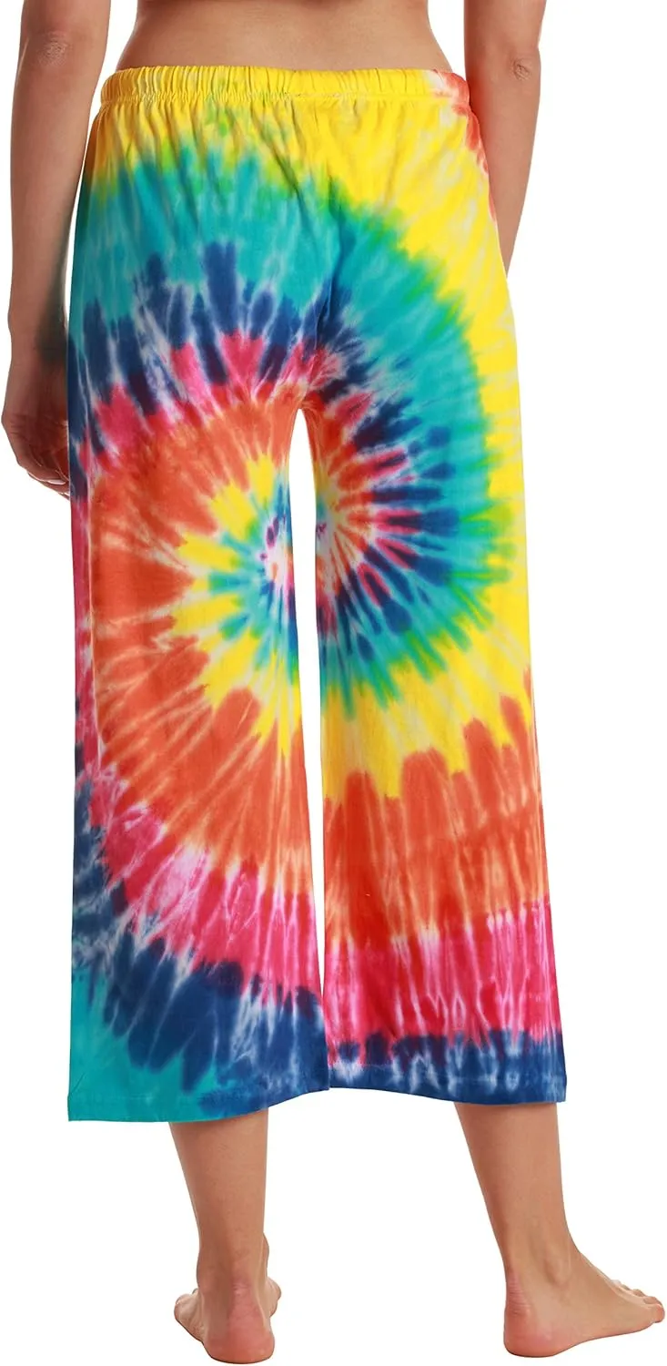 Just Love Women Tie Dye Pajama Capri Pants