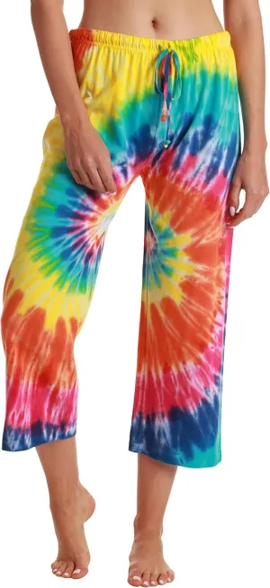 Just Love Women Tie Dye Pajama Capri Pants