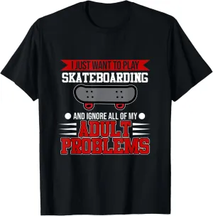 Just Play Skateboarding Skateboarder Skateboard Graphic T-Shirt