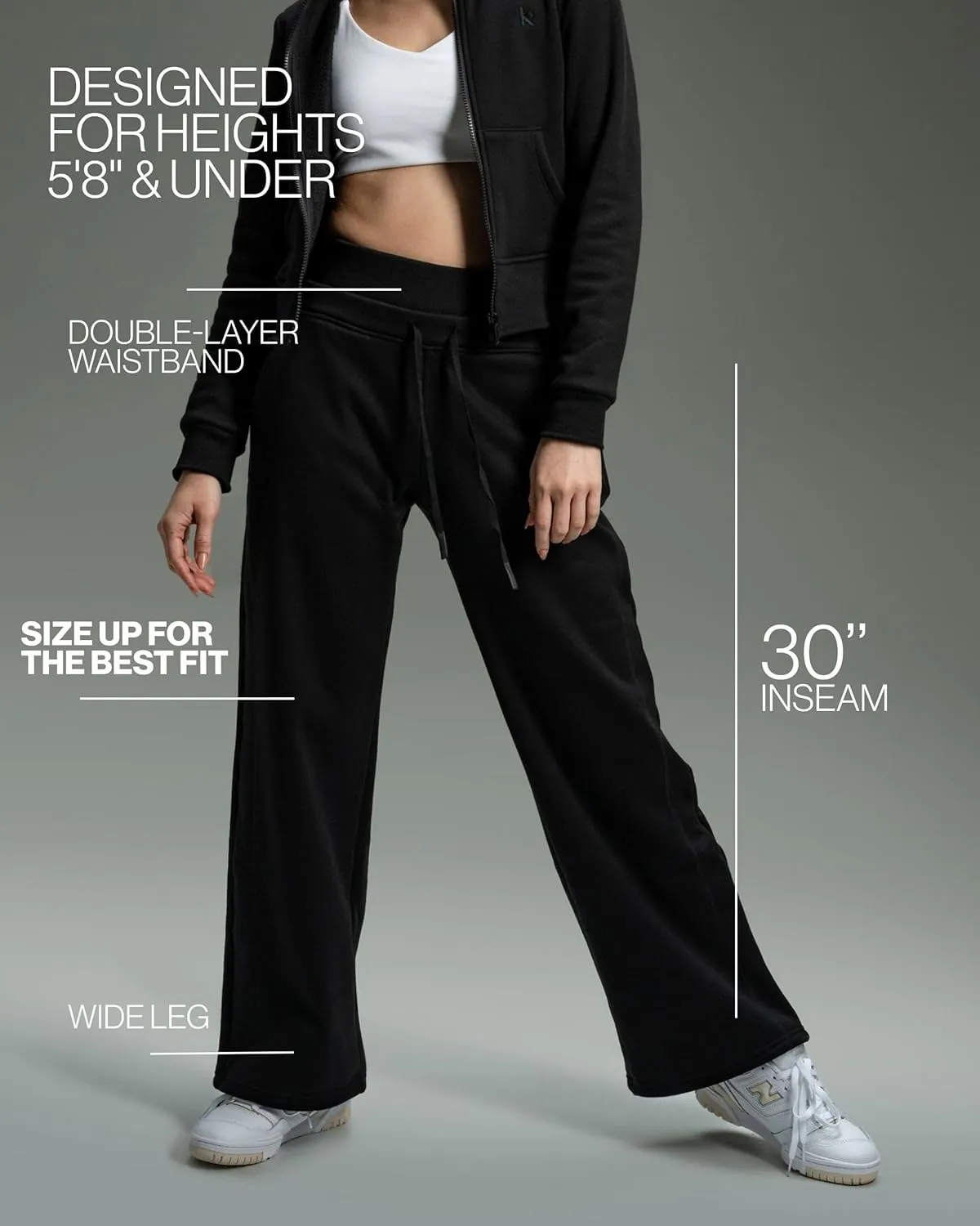 Kamo Fitness CozyTec Wide Leg Pants Woman with Pockets Loose Casual Lounge Sweatpants Women Travel Pant