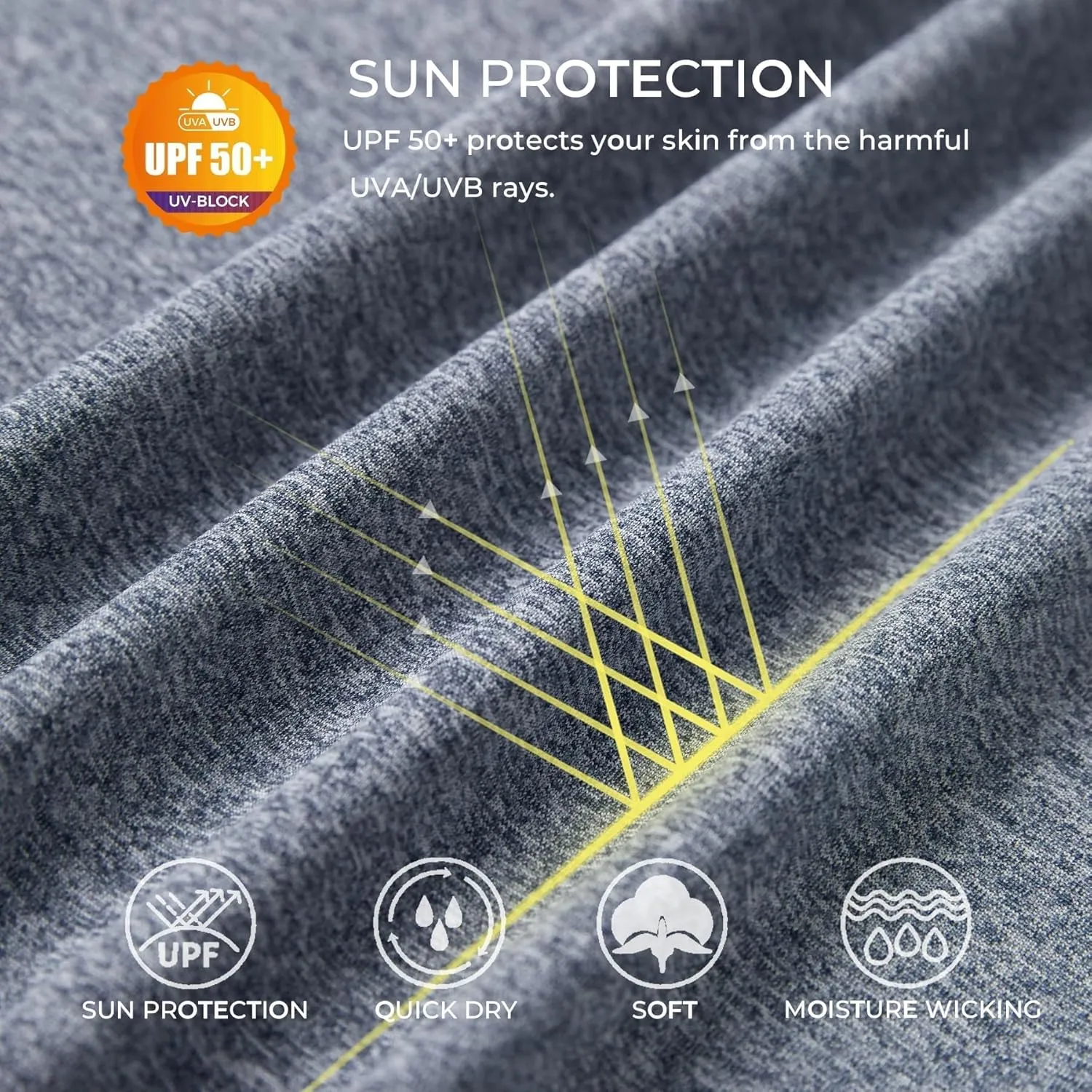 Keisimimo Men's UPF 50  Sun Protection Hoodie Shirts Long Sleeve Rash Guard Quick Dry UV SPF Fishing Hiking Shirts