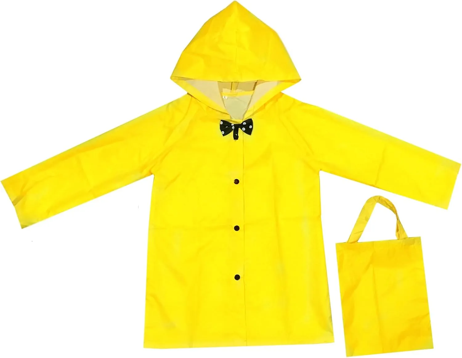 Kids Yellow Raincoat, Waterproof Rain Jacket with Hood Lightweight Toddlers Boys Girls Rian Coat Rainwear