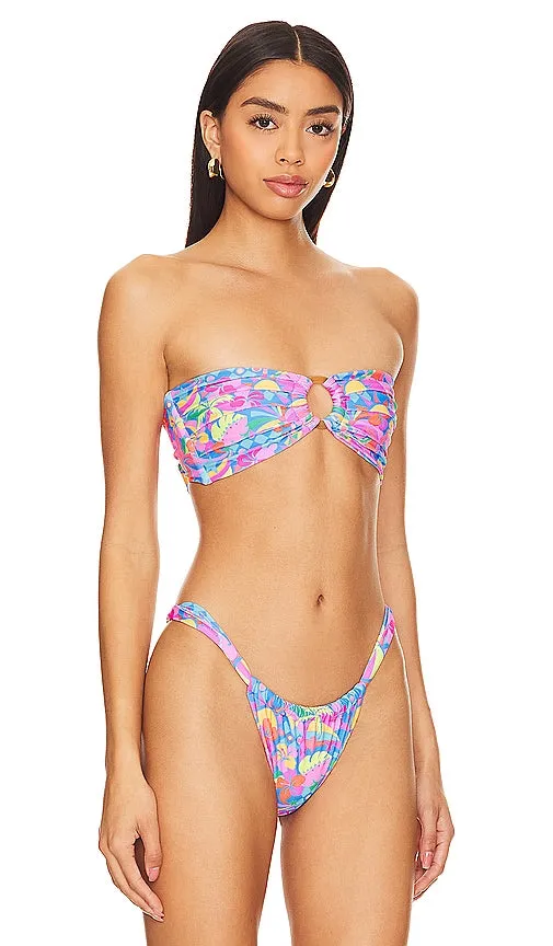 Kulani Kinis Strapless Bandeau Bikini Top in Purple