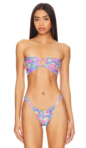 Kulani Kinis Strapless Bandeau Bikini Top in Purple