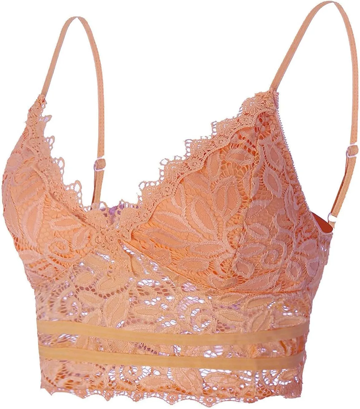 Lace Bralettes for Women with Support Crop Top Sexy Spaghetti Strap Tank Top Slim Basic Camisole Top Corset Lingerie