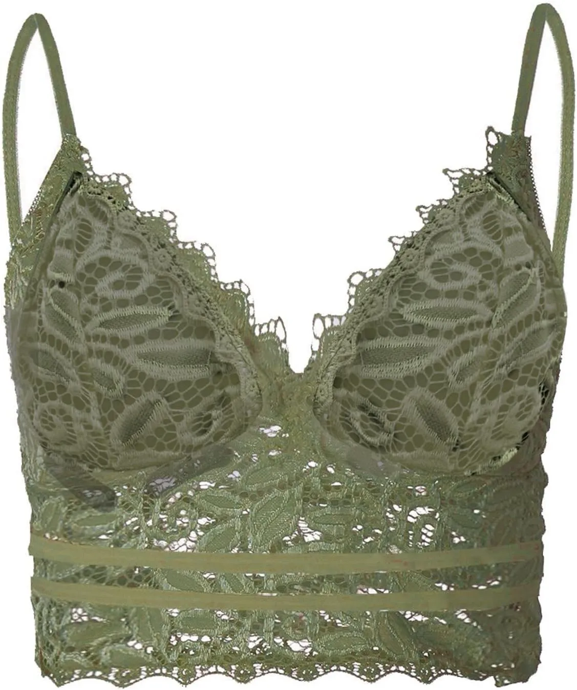 Lace Bralettes for Women with Support Crop Top Sexy Spaghetti Strap Tank Top Slim Basic Camisole Top Corset Lingerie